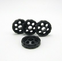 K&#39;nex Small Wheel Tire Replacement Parts Plastic W1 Open Center Black 25mm - $3.95