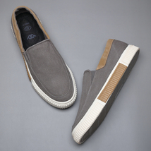 New Men&#39;s Slip-on Canvas Vulcanized Shoes Korean Casual Sewing Sneaker Spring/Au - £44.36 GBP