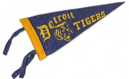 Vintage 1930s 1940s Detroit Tigers Mini Felt Baseball Pennant Flag - £142.43 GBP