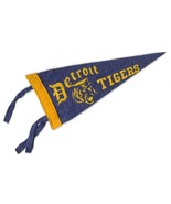 Vintage 1930s 1940s DETROIT TIGERS Mini Felt Baseball PENNANT FLAG  - $3,331.08 MXN