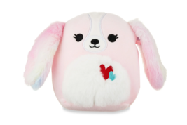 Squishmallows Official Beemie the Pink Valentine&#39;s Dog 5 inch Stuffie - £13.36 GBP