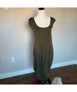 NWOT PIER ANTONIO GASPARI Sleeveless Olive Green Jersey Dress SZ IT 42/U... - $2,371.94 MXN