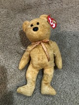 NEW Ty Beanie Baby Cashew The Teddy Bear 2000 Retired Plush Toy MWMT Ships FREE - £7.42 GBP