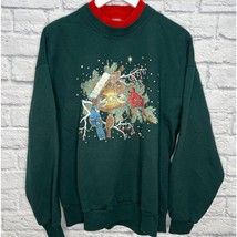 Vintage Jerzees Morning Sun 90s Cardinal Sweatshirt Size XL Green Graphic - £22.93 GBP