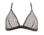 L&#39;AGENT BY AGENT PROVOCATEUR Womens Bralette Printed Sheer Black Size S - £23.00 GBP