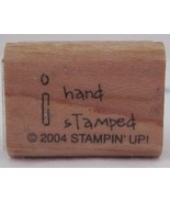 Stampin Up 2004 I Hand-Stamped Wood Mounted Stamp Used - £7.01 GBP