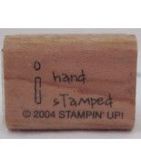 Stampin Up 2004 I Hand-Stamped Wood Mounted Stamp Used - $14.14 CAD
