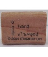 Stampin Up 2004 I Hand-Stamped Wood Mounted Stamp Used - £6.90 GBP