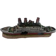 Sunken Cruise Ship Ocean Liner Aquarium Fish Tank Decoration, Holes in design - £18.69 GBP