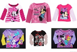 MINNIE MOUSE DISNEY Sparkly Long-Sleeve Shirt NWT Toddlers Size 2T, 3T o... - $11.80+