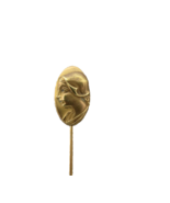 Antique Art Nouveau Stick Pin Woman&#39;s Face Unique Dutch Hat Gold Tone 2.... - $935.17 MXN