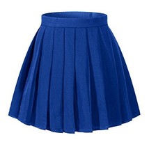 Girl`s High Waist Pleated Summer Short Sailor Skirts (S,Light blue) - £16.24 GBP