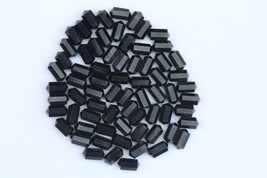 Natural, 10 pieces faceted pointed pencil BLACK SPINAL loose gemstone beads 5 x  - £19.29 GBP