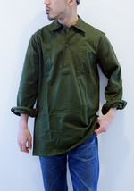 New Vintage 1970s Swedish army collared pullover shirt military fieldshi... - $30.00