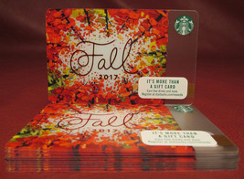 Starbucks, 2017 Fall Red Foil Gift Card New Unused - £4.22 GBP