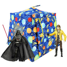 Blue Toy Tent, 2 Sleeping Bags, Solar Print for Action Figures, Stuffed Animals - £19.56 GBP