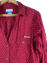 OU Sooners Shirt Size Medium Womens Columbia PFG Red White Button Down Sooners - £18.23 GBP