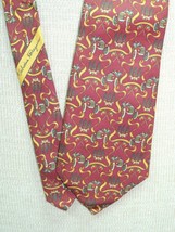 Salvatore Ferragamo Italy Neck Tie/Necktie Silk red classic auto 57&quot;x3.75&quot; - £31.85 GBP