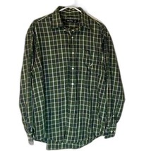 Nautica Men&#39;s Green Plaid Normcore Dadcore Business Casual Button Down S... - $14.99