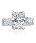 GIA 8.06Ctw Radiant Cut E-VVS2 Lab Grown Diamond Engagement Ring 18k Whi... - $11,154.68 CAD