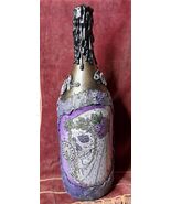 Betting On Love Corpse Bride Upcycled Large Wine Bottle Mixed Media Collectors K - $733.70 MXN