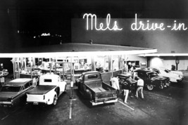 American Graffiti Classic Hot Rod Cars Pickups Mels Drive-In Diner 18x24 Poster - £18.84 GBP