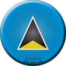 St Lucia  Novelty Metal Mini Circle Magnet - £10.14 GBP
