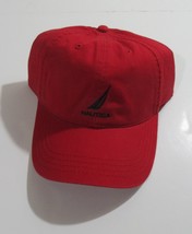 Nautica Mens Baseball Cap Hat Red with Logo Adjustable - $18.99