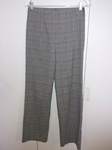 EAST 5th LADIES GRAY PLAID ELASTIC WAIST STRETCH PANTS-8-GENTLY WORN-POL... - $8.59