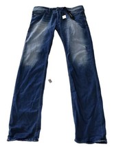 Diesel Jeans Mens 33x34 Blue Safado Slim Straight Leg Denim Faded (Actua... - $148.49