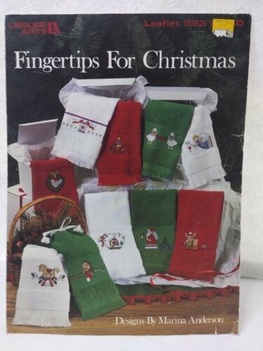 Primary image for Leisure Arts Fingertips For Christmas Designs By Marina Anderson 1988
