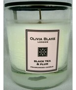 New Olivia Blake London Black Tea &amp; Plum 1 Wick Candle, 5.2 Oz  - $21.95