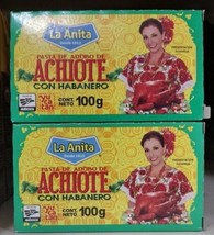 2X LA ANITA PASTA ADOBO DE ACHIOTE CON HABANERO - 2 CAJAS 100g c/u -ENVI... - $9.74