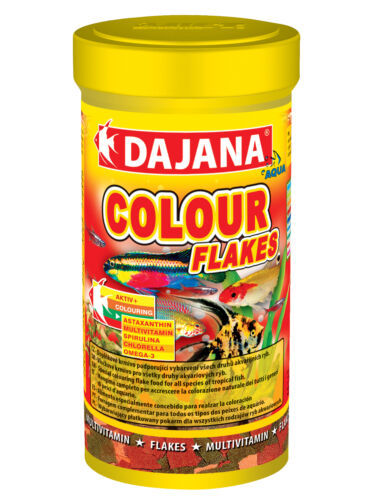 Dajana Color Enhancer Fish Food Flakes 100ml/20g, Tropical Fish Food for... - $17.77