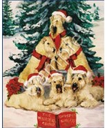 Eight Card Pack WHEATEN TERRIER Dog Breed Christmas Cards - £7.83 GBP