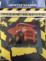 5.5’ Construction Dump Truck jointed Banner  Happy Birthday Party Supplies - $3.47