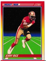 1990 Score Jerry Rice #556 Football Card San Francisco 49ers Rocket Man - £1.52 GBP