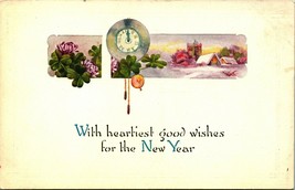 Heartiest Good Wishes in The New Year UNP Unused Winsch Back DB Postcard E4 - £6.83 GBP