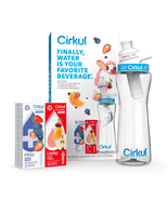Cirkul 22 oz Plastic Water Bottle Starter Kit with Blue Lid and 2 Cartri... - $54.45 CAD