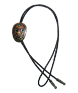 Alpaca Abalone BOLO Silver Neck Tie Slide Marked ALPACA Hecho En Mexico - $26.01
