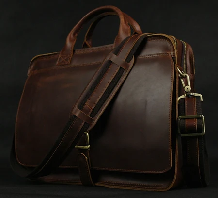 Luxury Italian Leather Shoulder bag for Men Messenger Bag Genuine Leathe... - $235.98