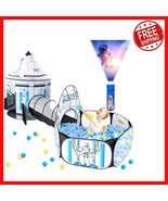Durable Rocket Play Tent and Crawl Tunnel Combo for Safe Toddler Adventures - $1,147.34 MXN