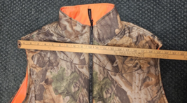 VTG Woolrich Insulated Timber CAMO Blaze Orange Reversible Hunting Vest Large - £38.94 GBP