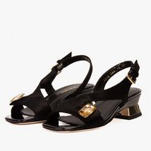 The Iconic Black Leather Women Sandal image 2