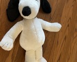 Vtg United Feature Syndicate 18&quot; Snoopy Plush w Black Collar, Korea, GUC - £23.49 GBP