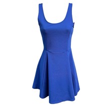 H&amp;M Divided Dress Royal Blue SZ 4 Sleeveless Elastic Waist Short Ribbed Pullover - $12.34