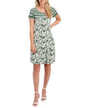 Nwt Max Studio Ivory Green Rayon A Line Flare Dress Size Xl $98 - £38.69 GBP