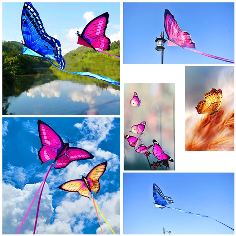 free shipping butterfly kites flying toys for children kite line nylon kites - £12.64 GBP