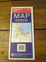 Chicagoland Metro Map Amoco Motor Club Brochure - $35.63