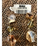 Cache Earrings Faceted Crystals 2 1/4&quot; Long Wedding Event Work Casual $3... - £24.29 GBP